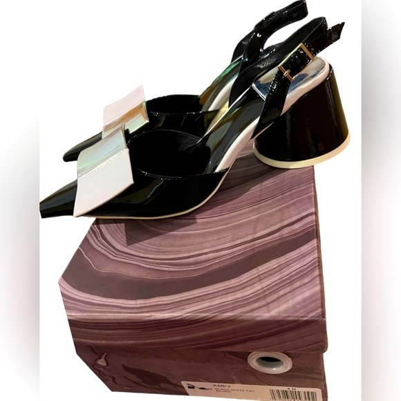 Jeffrey Campbell black & white Wedge shoes - Picture 2 of 4